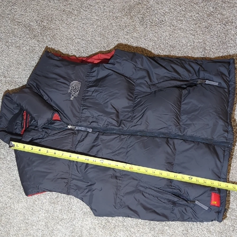 The North Face Men's Black and Red Vest
